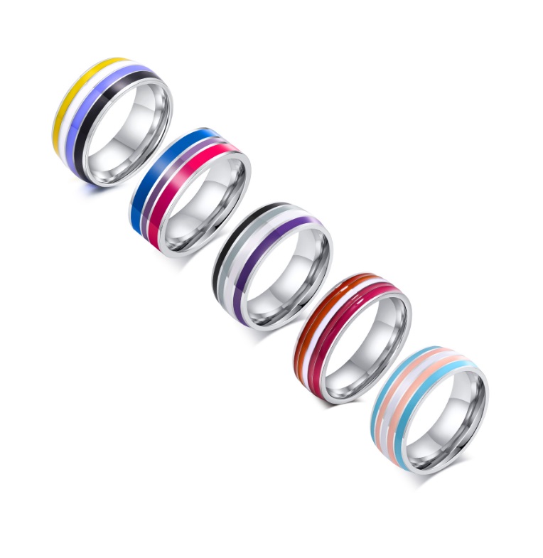 LGBTQ+ Pride Enamel Rings